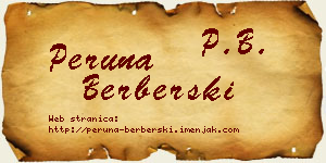 Peruna Berberski vizit kartica
